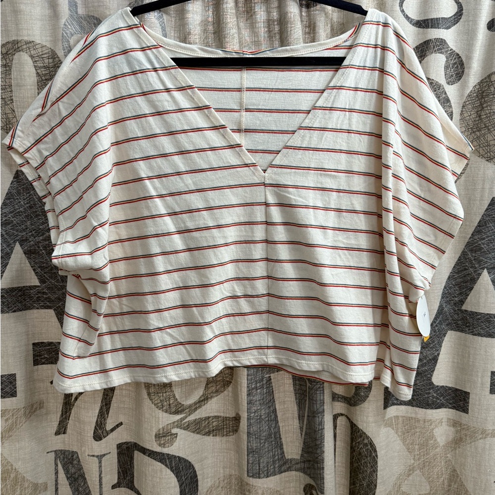 Handmade Striped Reversible Cropped Top